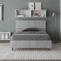 Eenpersoonsbed 120x200cm met opbergruimte en schuine hoofdsteun Demas Aanbieding