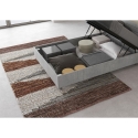 Eenpersoonsbed 120x200cm met opbergruimte en schuine hoofdsteun Demas Kortingen