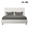 Dubbelbed 160x200 zonder lattenbodem met kunstlederen hoofdbord Agueda Aanbieding