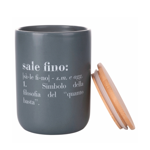 Keramische zoutpot voor in de keuken met deksel 10x13,5 Victionary Aanbieding