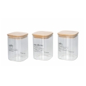 set van 3 glazen potten 10x14cm voor koffie, suiker en zout Victionary Aanbieding