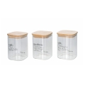 set 3 glazen potten 10x14cm voor koffie suiker en zout Victionary Aanbieding