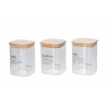 set van 3 glazen potten 10x14cm voor koffie, suiker en zout Victionary Aanbieding