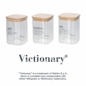set van 3 glazen potten 10x14cm voor koffie, suiker en zout Victionary Aanbod