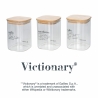 set van 3 glazen potten 10x14cm voor koffie, suiker en zout Victionary Aanbod