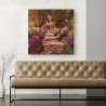 Schilderij afdruk impressionistisch Pad in de tuin van Monet Giverny Korting