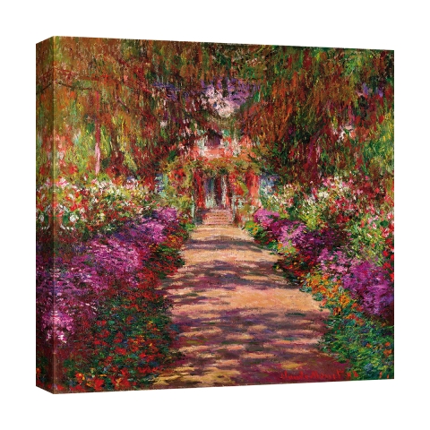 Schilderij afdruk impressionistisch Pad in de tuin van Monet Giverny Aanbieding