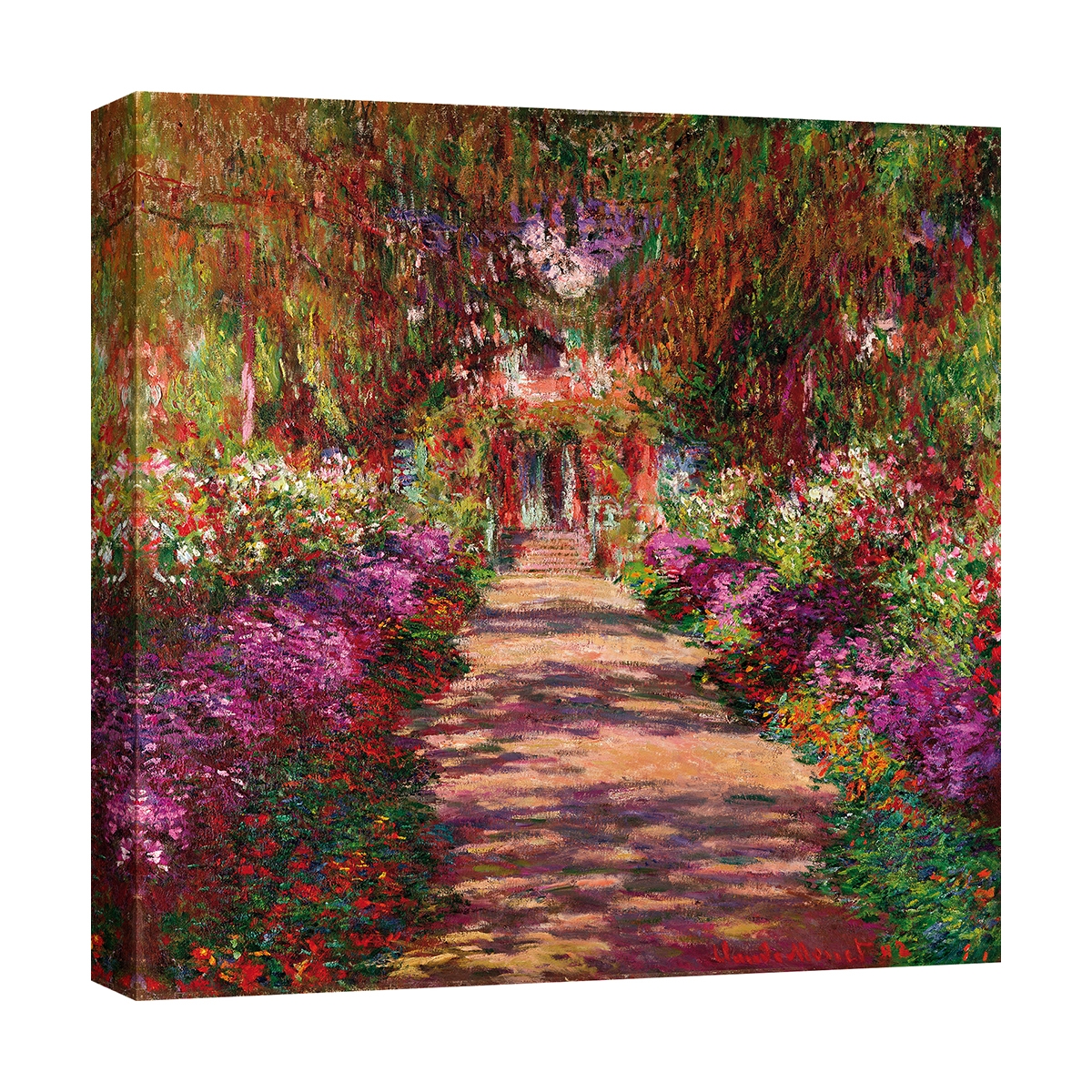 Schilderij afdruk impressionistisch Pad in de tuin van Monet Giverny Aanbieding Schilderij afdruk impressionistisch Pad in de tuin van Monet Giverny Aanbieding