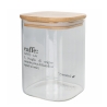 Glazen koffiepot 10x10x14 cm met bamboedeksel Victionary Aanbieding