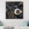 Abstract schilderij op canvas in zwart en goud Canone Arturo Armenti Korting