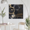 Zwart en Goud Abstract Schilderij op Canvas Proporzione Arturo Armenti Korting