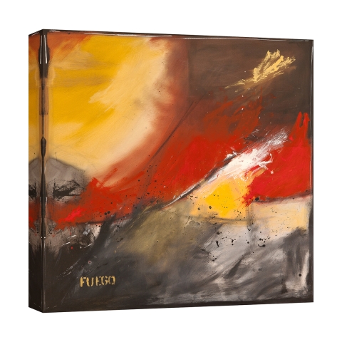 Moderne abstracte wanddecoratie op canvasdoek Fuego H. Romero Aanbieding
