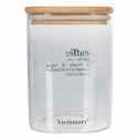 Glazen koffiepot 10x10x14 cm met bamboedeksel Victionary Korting