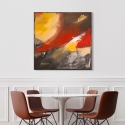 Moderne abstracte wanddecoratie op canvasdoek Fuego H. Romero Korting