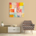 Kleurrijk abstract schilderij op canvasdoek Estate lontana Italo Corrado Korting