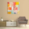 Kleurrijk abstract schilderij op canvasdoek Estate lontana Italo Corrado Korting