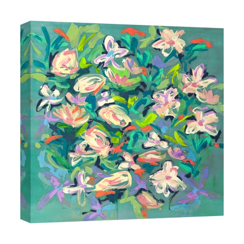 Abstract bloemen schilderij kleurrijke afdruk Waterlily Pond Kelly Parr Aanbieding
