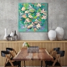 Abstract bloemen schilderij kleurrijke afdruk Waterlily Pond Kelly Parr Korting