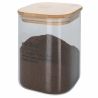 Glazen koffiepot 10x10x14 cm met bamboedeksel Victionary Kortingen