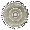 Set van 6 decoratieve tafelplacemats met geometrisch design, 38 cm, zwart met franjes Verkoop