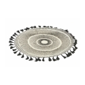 Set van 6 decoratieve tafelplacemats met geometrisch design, 38 cm, zwart met franjes Aanbod
