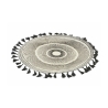 Set van 6 decoratieve tafelplacemats met geometrisch design, 38 cm, zwart met franjes Aanbod