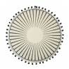 Set van 6 ronde tafelplacemats met geometrisch ontwerp en pompons 38cm Zwart Verkoop