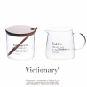 Set glazen melk- en suikerschaaltje met lepel en deksel 320 ml Victionary Korting