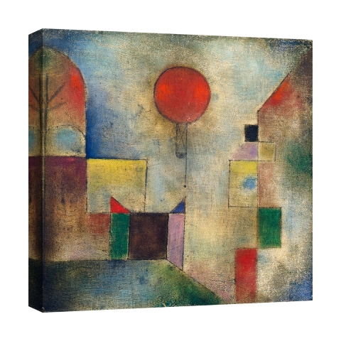 Moderne abstracte kunst op canvas - Red Balloon door Paul Klee Aanbieding