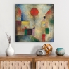 Moderne abstracte kunst op canvas - Red Balloon door Paul Klee Verkoop