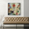Moderne abstracte kunst op canvas - Red Balloon door Paul Klee Korting