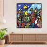 Canvas schilderij modern kleurrijk landschap Educatissimo Caos Wallas Verkoop