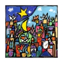 Canvas schilderij modern kleurrijk landschap Educatissimo Caos Wallas Aanbod