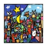 Canvas schilderij modern kleurrijk landschap Educatissimo Caos Wallas Aanbod