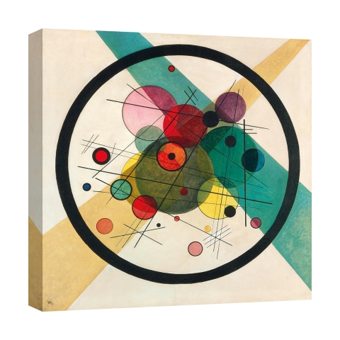 Moderne abstracte canvasprint Circles in a Circle Wassily Kandinsky Aanbieding