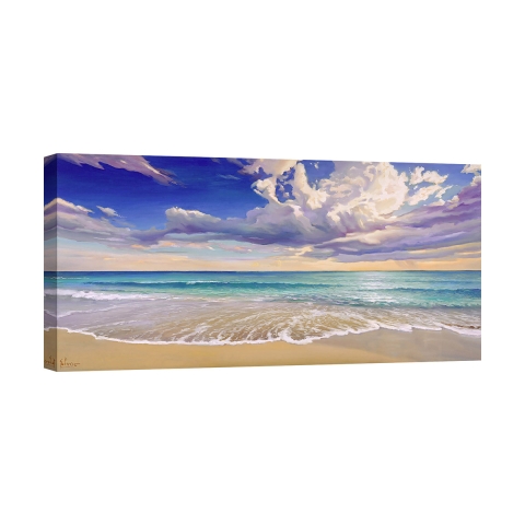 Groot canvas schilderij voor woonkamer Oceaangolf Adriano Galasso Aanbieding