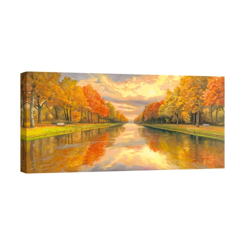 Canvasprint bos en woud Boulevard op het water Adriano Galasso Aanbieding
