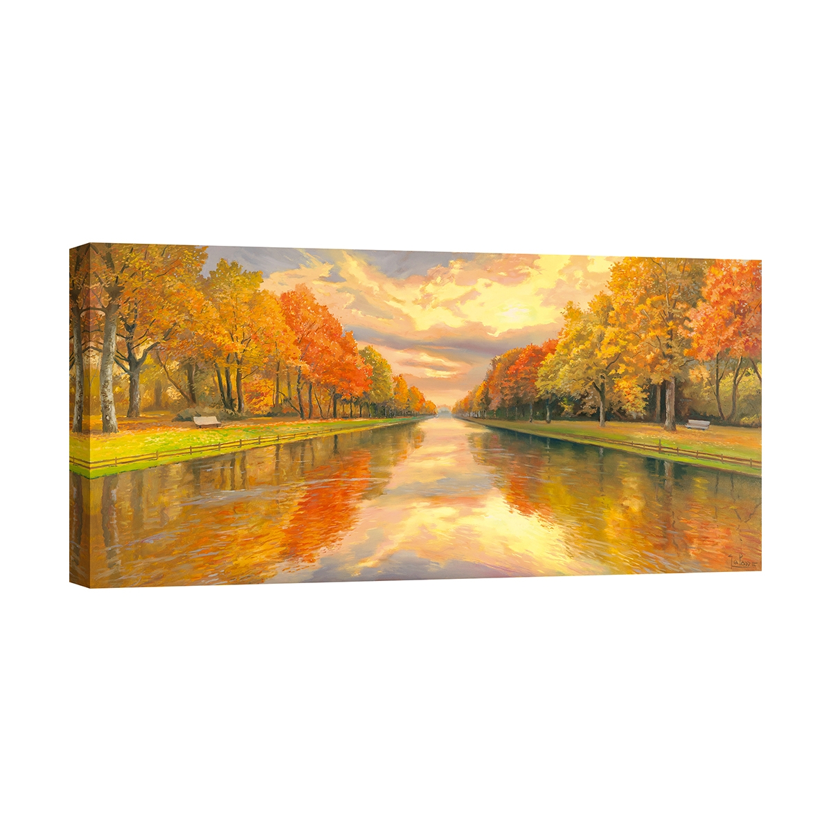 Canvasprint bos en woud Boulevard op het water Adriano Galasso Aanbieding