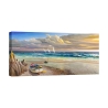 Canvas schilderij zonsondergang aan het strand Adriano Galasso Aanbieding