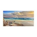 Canvas schilderij zonsondergang aan het strand Adriano Galasso Verkoop