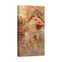 Canvas schilderij vrouw Art Nouveau Herfst Alphonse Mucha Aanbieding