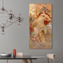 Canvas schilderij vrouw Art Nouveau Herfst Alphonse Mucha Korting