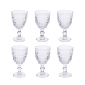 Set van 6 transparante glazen wijnglazen in klassiek design Madame Aanbieding