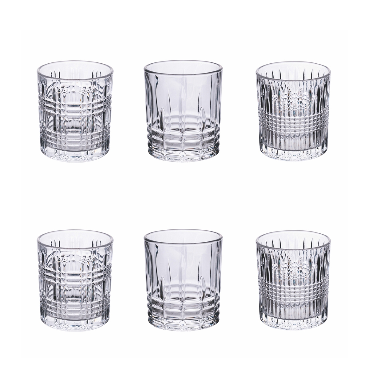 Set van 6 waterglazen, doorzichtig glas, New Vintage Aanbieding Set van 6 waterglazen, doorzichtig glas, New Vintage Aanbieding