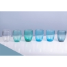 Set van 6 blauwe glazen voor water, mondgeblazen, Acapulco Ocean Verkoop
