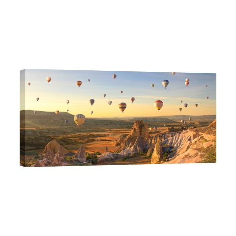 Natuurlijke canvasafdruk Ballonnen in Cappadocië Pangea Images Aanbieding