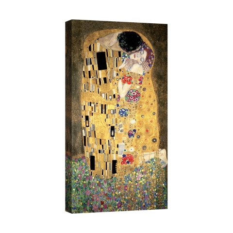 Moderne canvas wanddecoratie voor woonkamer Il Bacio Gustav Klimt Aanbieding