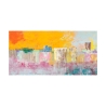 Moderne abstracte canvas schilderij Zomerstad Italo Corrado Aanbod