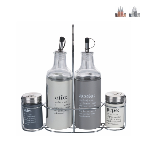 Victionary tafelset voor olie, zout, azijn, kruiden, peper Aanbieding