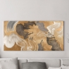 Modern abstract schilderij met goud, beige en blauw - Metallic Movements Haru Ikeda Korting